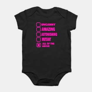 Uncanny superhero shirt for women and girls Baby Bodysuit